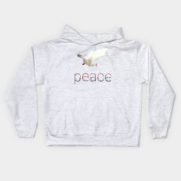 peace sign Kids Hoodie by Dilhani